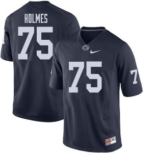 Men Penn State #75 Des Holmes Navy Stitched Jerseys 305399-560