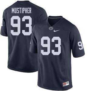 Men Penn State #93 PJ Mustipher Navy Football Jersey 147158-632