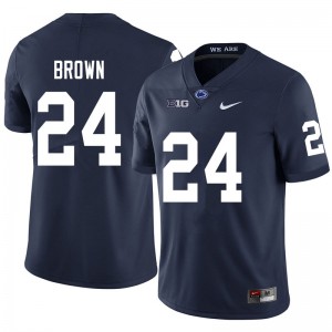Mens Penn State #24 DJ Brown Navy Official Jerseys 185241-693