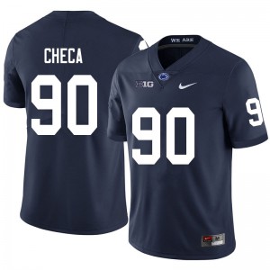Mens Penn State #90 Rafael Checa Navy Embroidery Jersey 330850-497