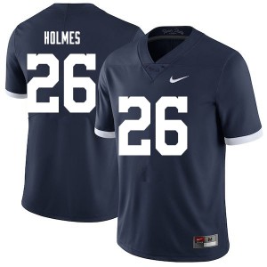Mens PSU #26 Caziah Holmes Navy Throwback Stitched Jersey 557043-834