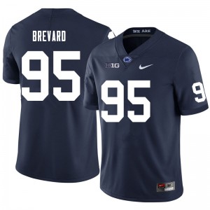 Men's Penn State #95 Cole Brevard Navy Player Jerseys 731101-649