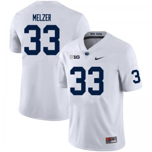 Mens Penn State Nittany Lions #33 Corey Melzer White College Jerseys 757519-115