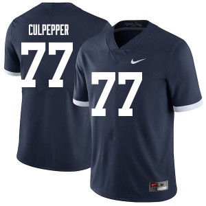 Men's Penn State Nittany Lions #77 Judge Culpepper Navy Throwback Embroidery Jersey 886877-924