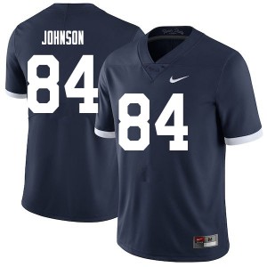 Men Penn State #84 Theo Johnson Navy Throwback Stitch Jersey 960423-779