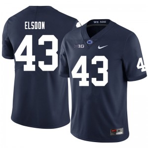 Mens Penn State #43 Tyler Elsdon Navy Official Jerseys 827345-377