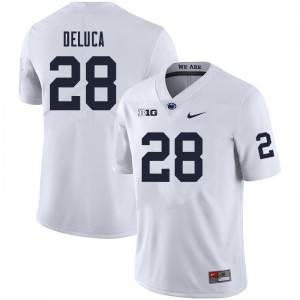 Men Penn State #28 Dominic DeLuca White Embroidery Jerseys 863390-229