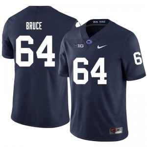 Mens Penn State #64 Nate Bruce Navy Player Jerseys 855374-847
