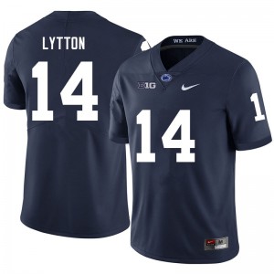 Men's Penn State #14 A.J. Lytton Navy Stitch Jersey 364760-849