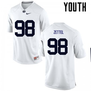 Youth Penn State #98 Anthony Zettel White Football Jersey 854020-184