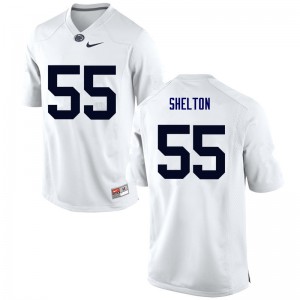 Mens Penn State Nittany Lions #55 Antonio Shelton White Embroidery Jersey 506678-959