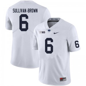 Men Nittany Lions #6 Cam Sullivan-Brown White Embroidery Jersey 481808-959