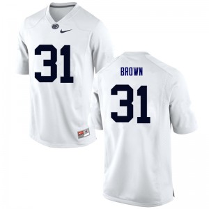 Men's Penn State #31 Cameron Brown White Embroidery Jersey 567171-544
