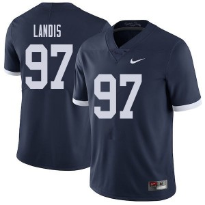 Men Penn State Nittany Lions #97 Carson Landis Navy Throwback NCAA Jersey 221032-463
