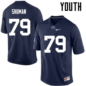 Youth Penn State Nittany Lions #79 Charlie Shuman Navy Stitched Jerseys 121295-280