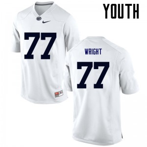 Youth Penn State #77 Chasz Wright White Stitch Jersey 100554-462