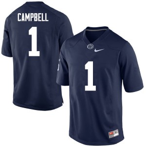 Mens Penn State Nittany Lions #1 Christian Campbell Navy Official Jerseys 606435-984