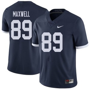 Men's Penn State Nittany Lions #89 Colton Maxwell Navy Throwback College Jersey 145813-707