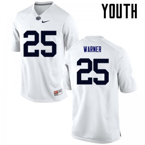 Youth Penn State Nittany Lions #25 Curt Warner White Football Jerseys 967249-673