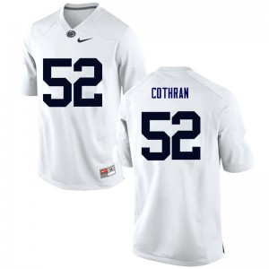 Mens Penn State #52 Curtis Cothran White Embroidery Jersey 360840-774