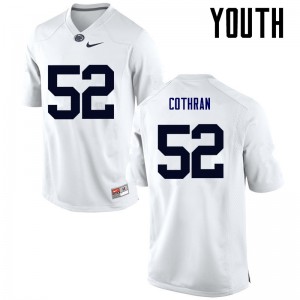 Youth Penn State #52 Curtis Cothran White University Jersey 394009-789