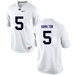 Mens PSU #5 DaeSean Hamilton White NCAA Jerseys 376731-935