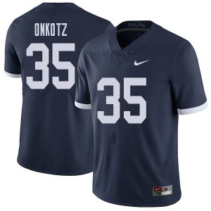 Men's Penn State Nittany Lions #35 Dennis Onkotz Navy Throwback College Jersey 425050-816