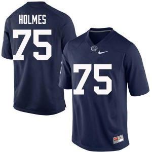 Men's Penn State Nittany Lions #75 Deslin Holmes Navy Stitched Jerseys 929400-825