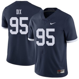 Men's Penn State #95 Donnell Dix Navy Throwback Player Jerseys 784735-678