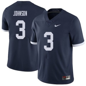 Men Penn State Nittany Lions #3 Donovan Johnson Navy Throwback NCAA Jerseys 986461-432