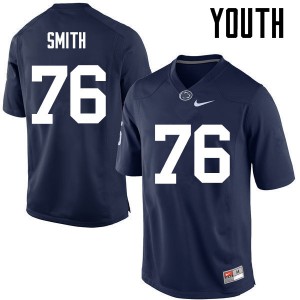 Youth Penn State #76 Donovan Smith Navy Embroidery Jersey 935599-394
