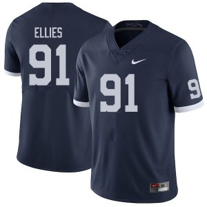 Men's PSU #91 Dvon Ellies Navy Retro Stitched Jersey 969355-909
