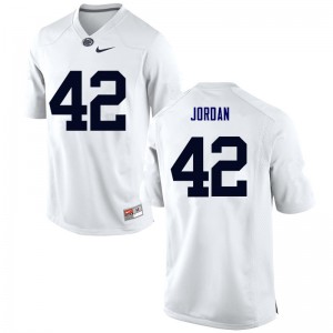 Men's Penn State Nittany Lions #42 Ellison Jordan White Stitched Jerseys 782270-817