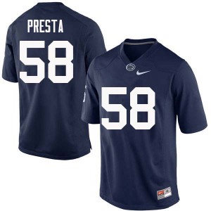 Men's Penn State Nittany Lions #58 Evan Presta Navy Official Jerseys 425208-252