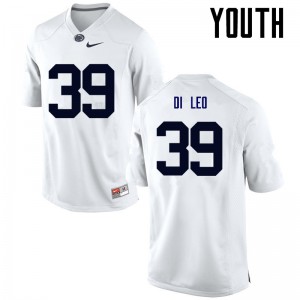 Youth Penn State Nittany Lions #39 Frank Di Leo White Football Jersey 134592-746