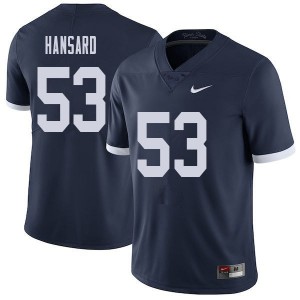 Men's Penn State Nittany Lions #53 Fred Hansard Navy Throwback College Jersey 130250-249