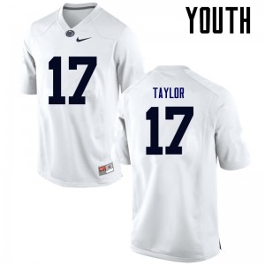 Youth Penn State #17 Garrett Taylor White College Jerseys 648520-639