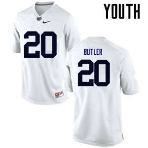 Youth Penn State #20 Jabari Butler White University Jerseys 805391-460