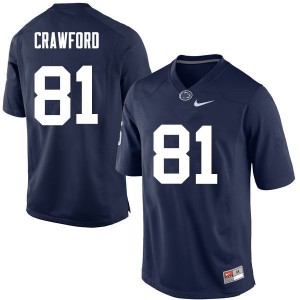 Men's Penn State Nittany Lions #81 Jack Crawford Navy Player Jersey 817226-370