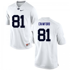 Men's Penn State #81 Jack Crawford White Official Jersey 334464-653