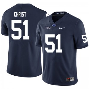 Mens Penn State Nittany Lions #51 Jimmy Christ Navy Official Jerseys 300671-775