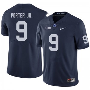 Mens PSU #9 Joey Porter Jr. Navy High School Jerseys 694468-982