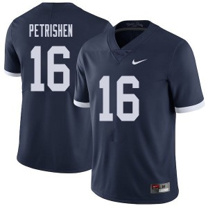 Men Penn State #16 John Petrishen Navy Throwback Player Jerseys 815989-417