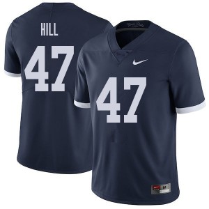 Men's Penn State Nittany Lions #47 Jordan Hill Navy Throwback Alumni Jerseys 412587-734