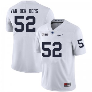 Men Penn State Nittany Lions #52 Jordan van den Berg White Stitched Jerseys 701209-322