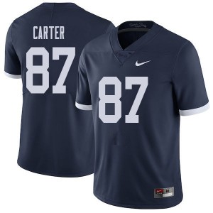 Men's Penn State #87 Kyle Carter Navy Throwback Player Jersey 521171-111