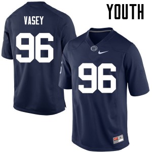 Youth Penn State #96 Kyle Vasey Navy Stitch Jersey 312304-638