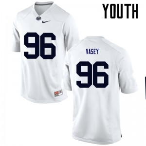 Youth Penn State Nittany Lions #96 Kyle Vasey White University Jerseys 335703-437