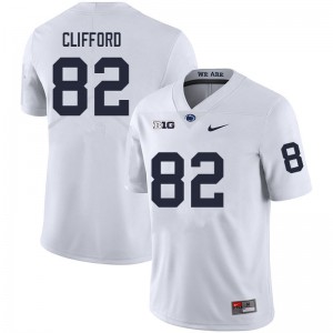 Mens Penn State Nittany Lions #82 Liam Clifford White Football Jerseys 454768-189