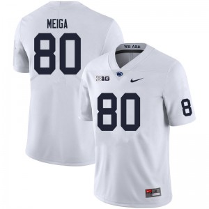 Mens Penn State #80 Malick Meiga White Football Jerseys 152885-988